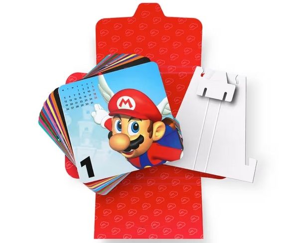 NOWY nieotwarty Kalendarz Nintendo Online 2026 kartkowy na biurko