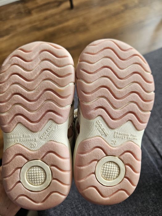 Sandały dziewczęce, białe, Cool Club, podeszwa Bio-Flex, 20 rozmiar