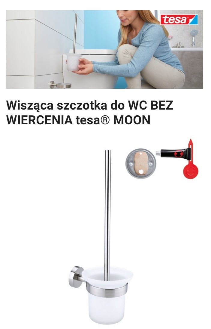 Tesa  moon wisząca szczotka do WC bez wierceniaTesa moon