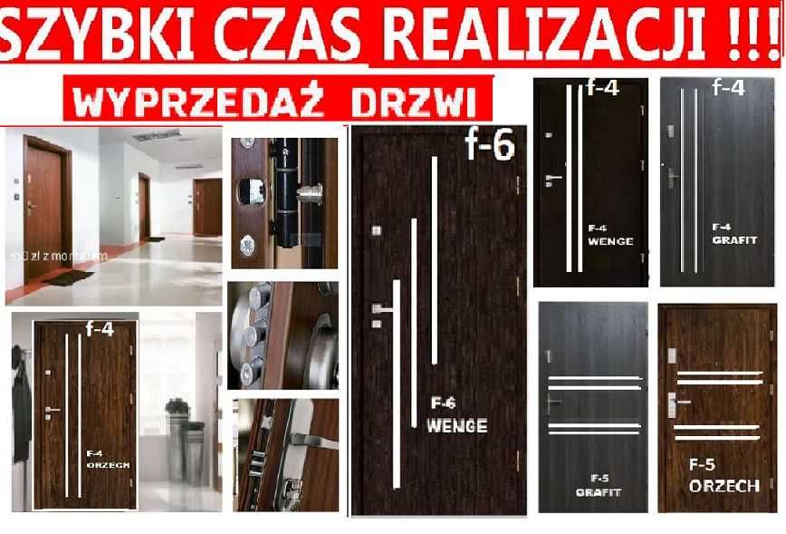 Drzwi zewnętrzne- WEJŚCIOWE  montaż  GRATIS, WYPRZEDAŻ antywłamaniowe