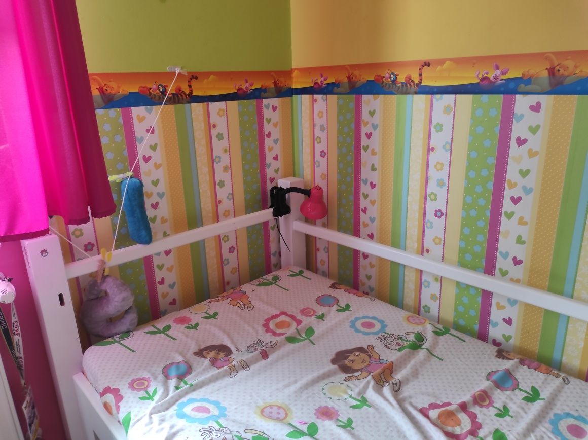 Łóżko lite drewno z materacem 90x170