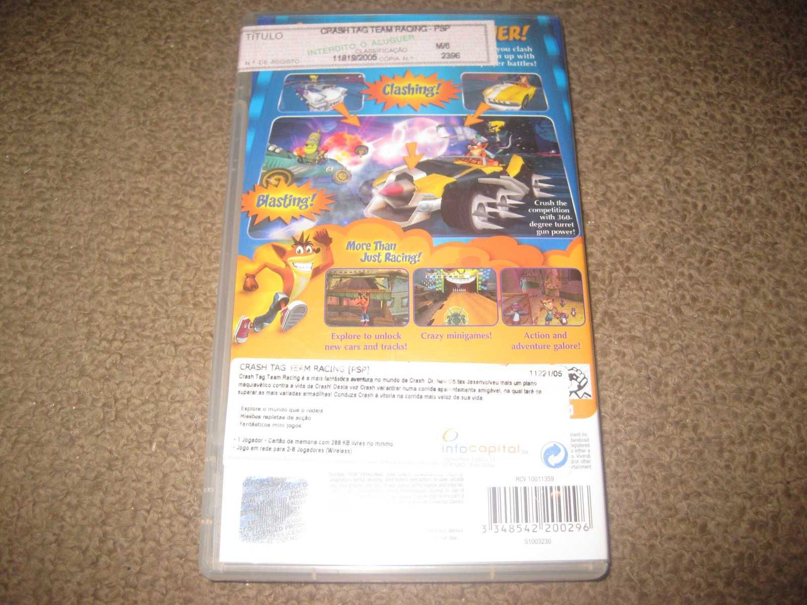 Jogo para a PSP "Crash Tag Team Racing" Completo!