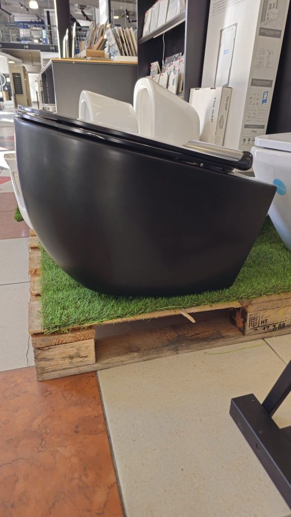 Miska WC wisząca Simas Vignoni 56x36cm Czarny mat