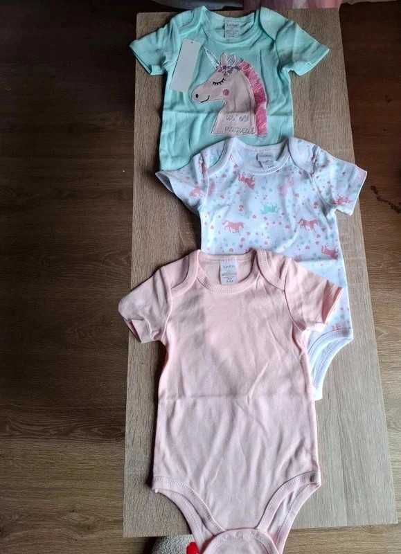 Body niemowlęce 3x Miękkie, bawełniane, nowe!