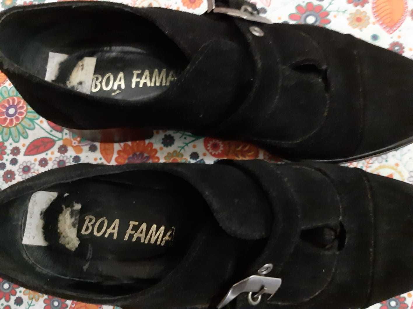 Sapatos pretos com fivela "Boa Fama"