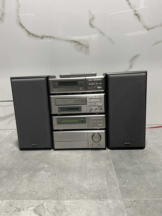 Wieża Denon wzmacniacz, radio, kaseta, CD, kolumny/Komis Krzysiek