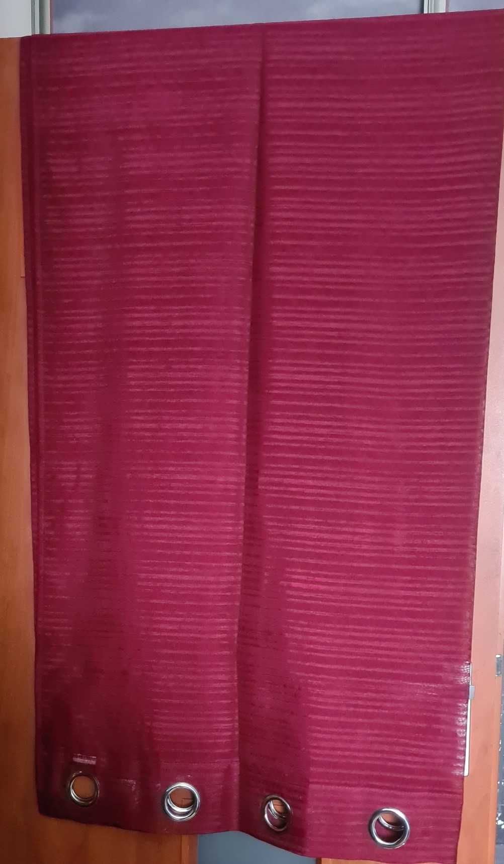Rusta Home dwie bordowe zasłony na przelotkach