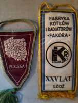 Proporczyki PRL Jelenia Góra Łódź pamiątkowy Fabryka Kotłów