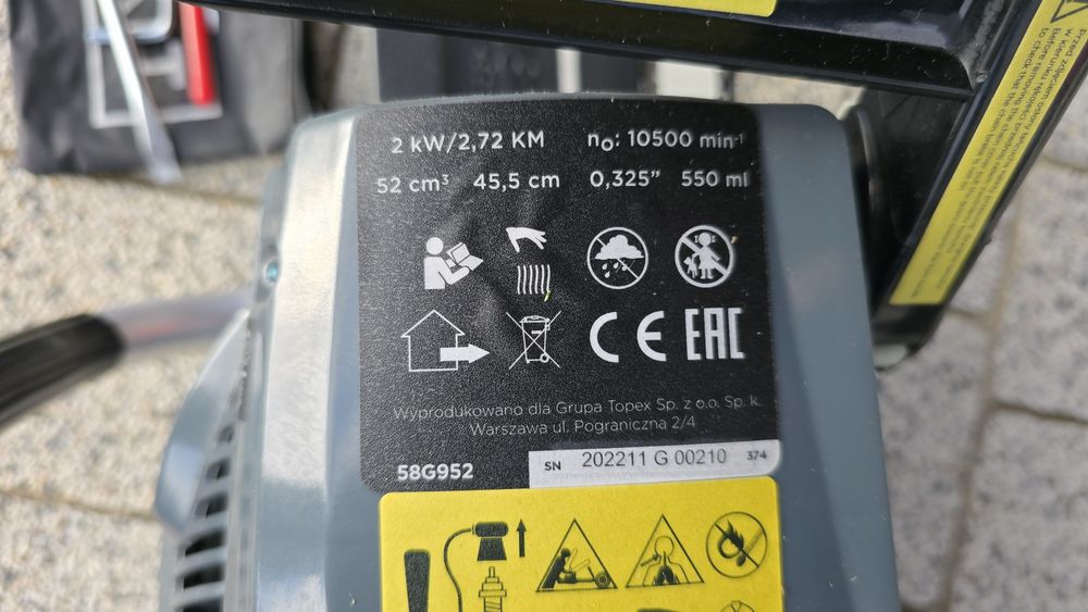 Piła spalinowa Graphite 2,7 KM prowadnica 18 - nowa