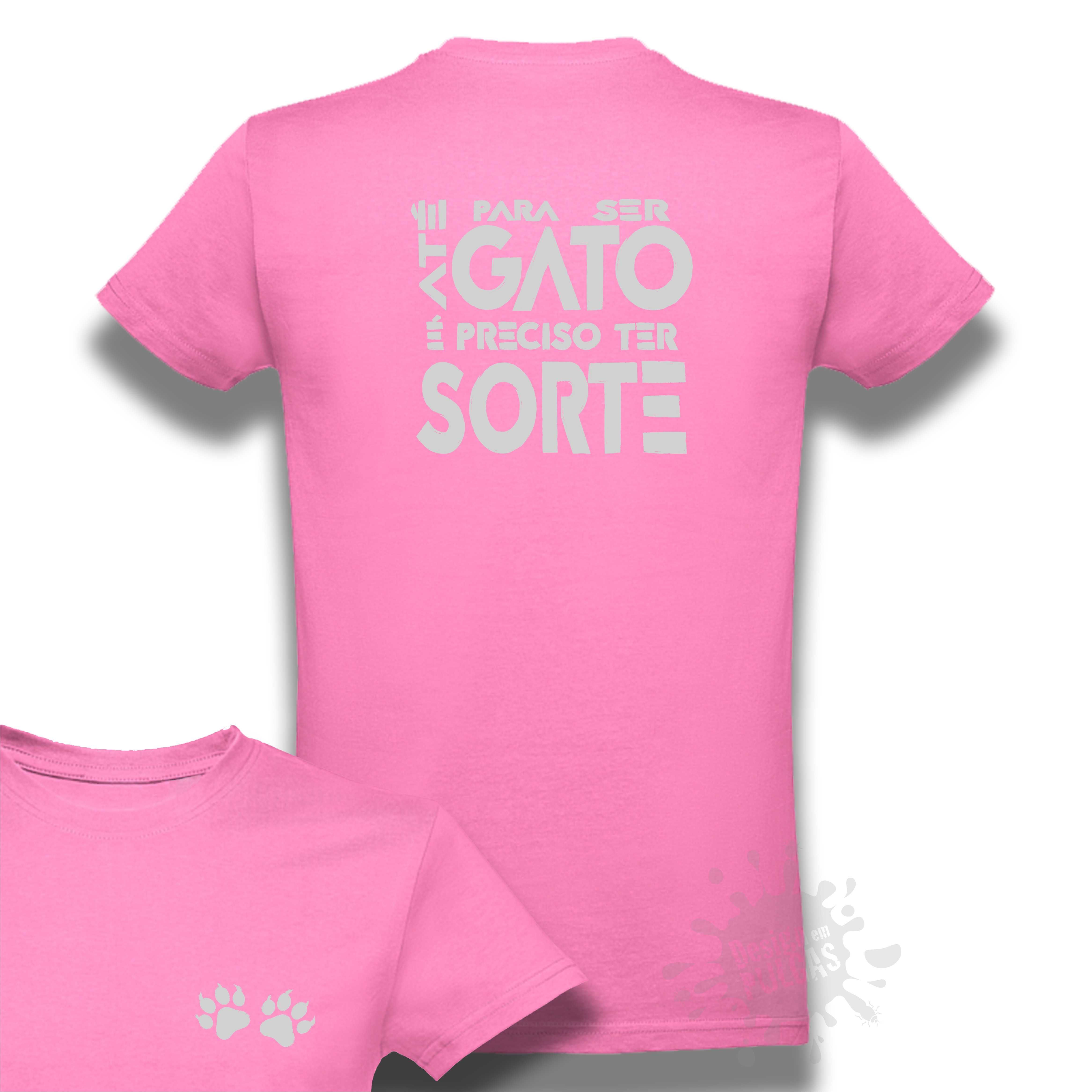 Sorte para ser Gato T-shirt - PORTES GRÁTIS