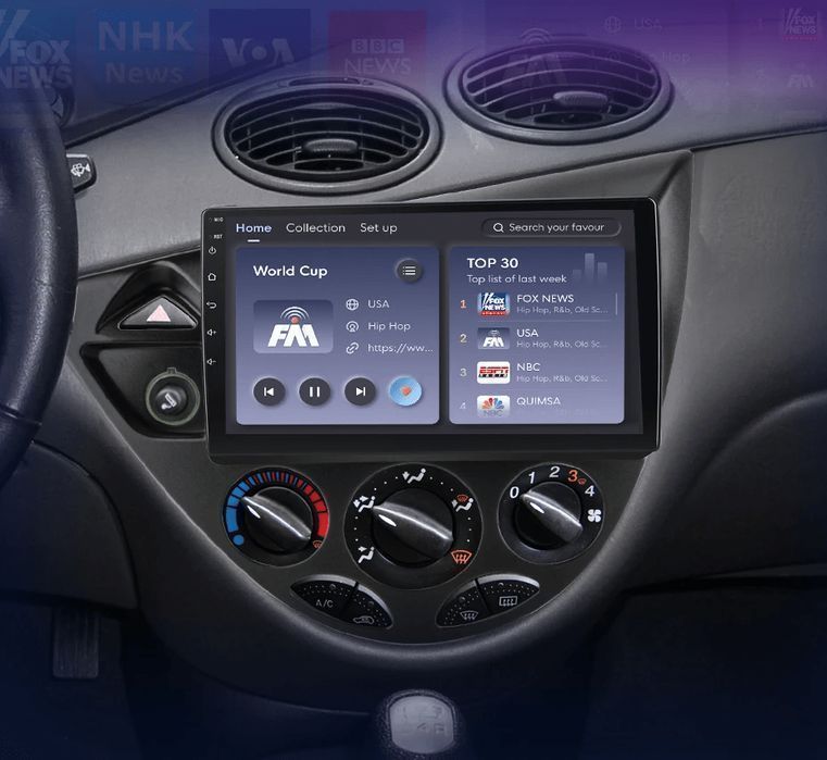 Nowoczesne radio Android do Ford Fiesta i Focus Mk1, 6GB 128GB