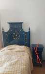 Cama mobilia alentejana azul pintada a mão