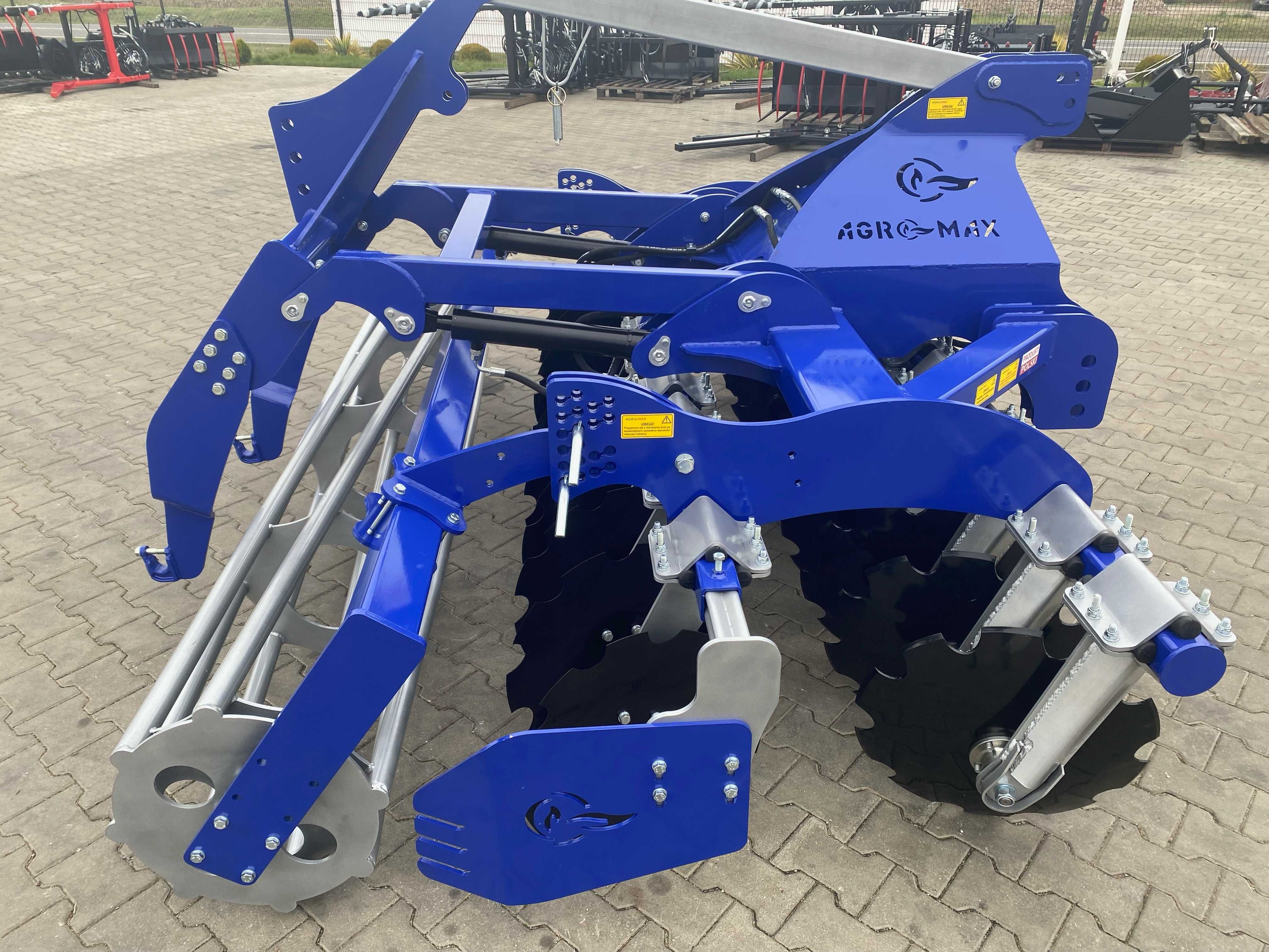 Brona talerzowa 2,5 m, agregat talerzowy Agro-Max fi560 wał rurowy