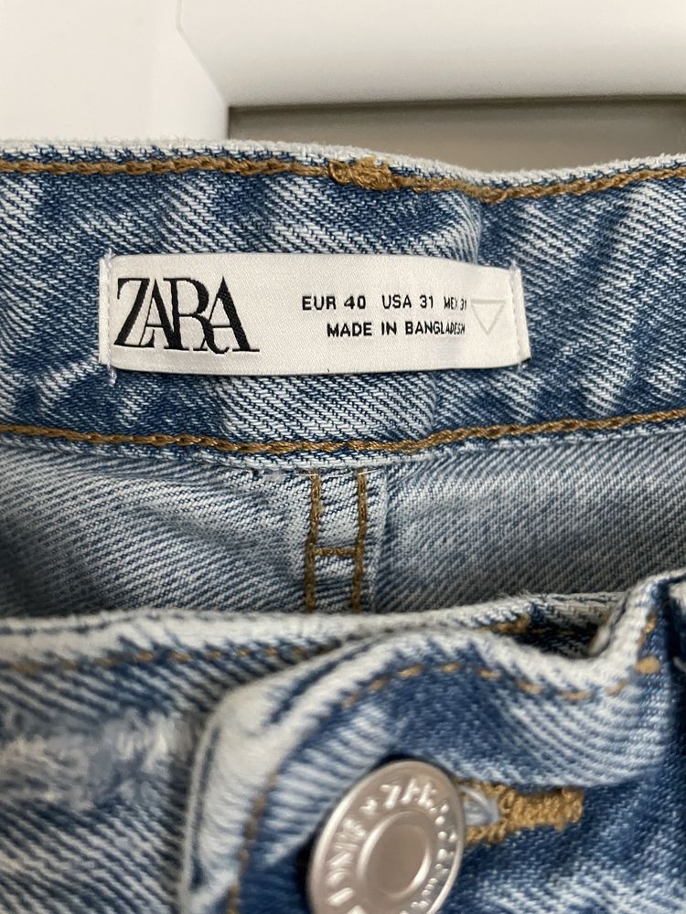 Стильні світло-голубі чоловічі джинси zara 40 розмір