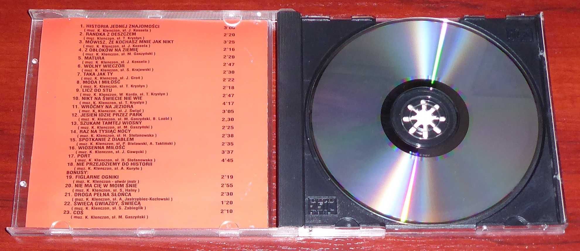 Krzysztof Klenczon Historia Jednej Znajomości  CD AKCD 006  1995r.