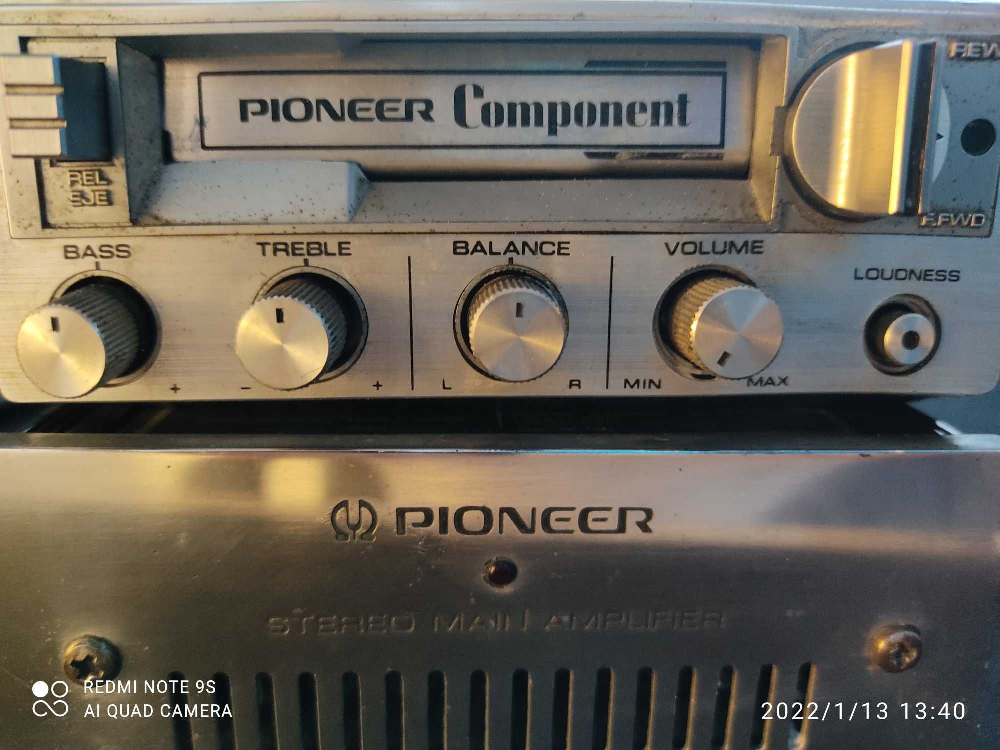 Вінтажні Pioneer Component підсилювач GM-40 & кассетна дека KP-66G.