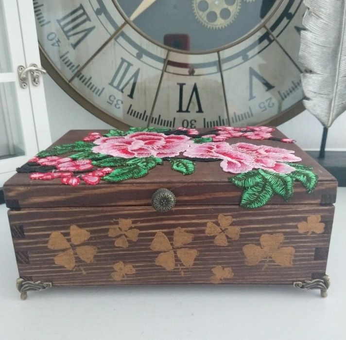 Szkatułka kuferek pudełko handmade