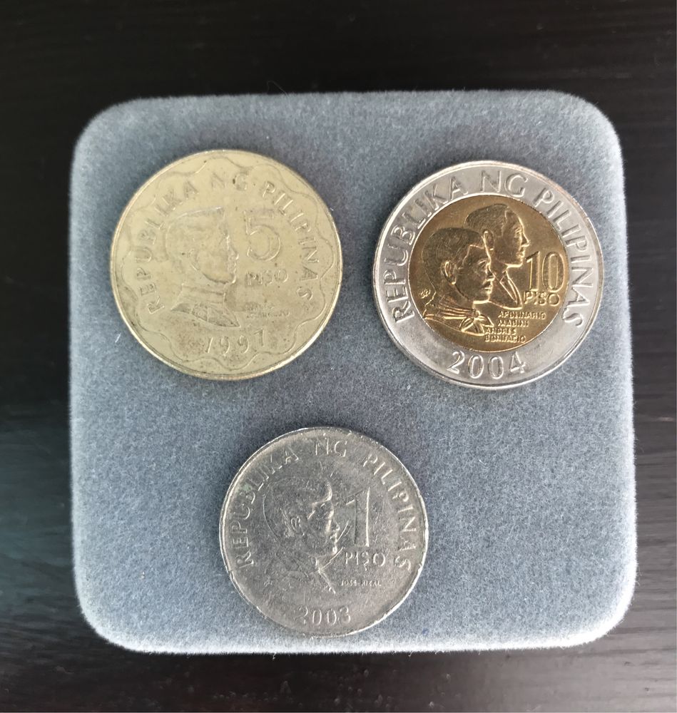 Monety Filipiny Peso 1,5,10