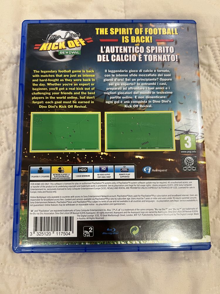 Игра Dino dini's kick off revival (PS4)