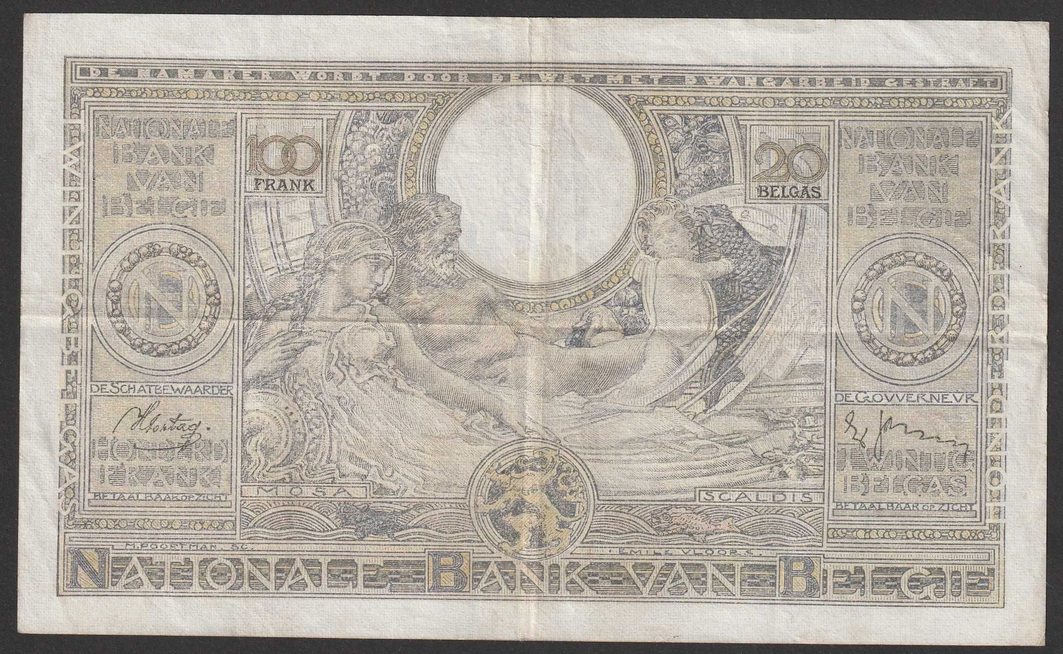 Belgia 100 franków 1939 - 6179