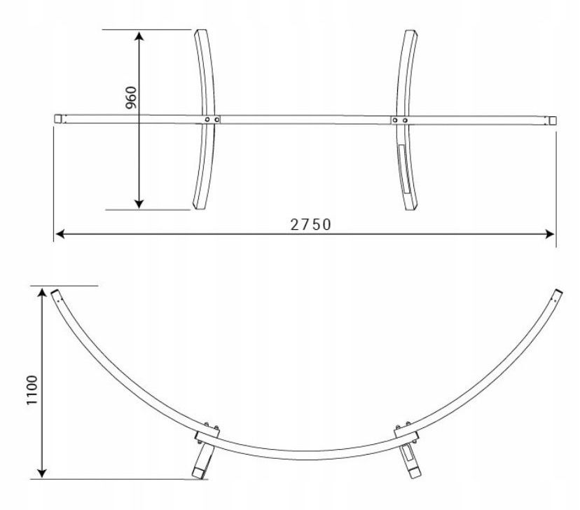 Hamak + stelaż huśtawka wisząca ze stelażem mocna