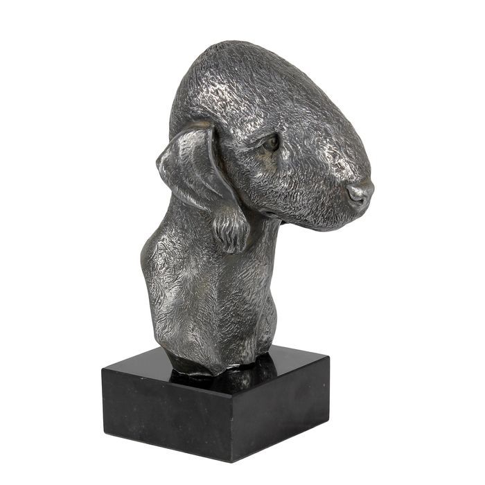 Bedlington Terrier figurki srebrne na kamieniu Art-Dog