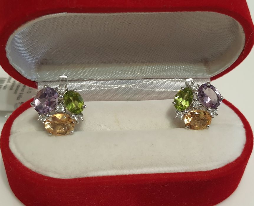 Срібні сережки серебряные серьги