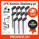 Wkład Kominowy Owalny do Komina Fi120x200/11m/1mm Stalowy na Węgiel