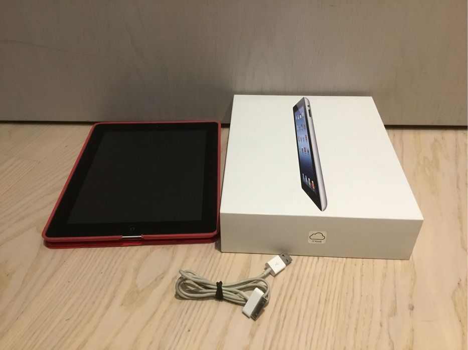 Uszkodzony Apple iPad 3 wi-fi +4G 16GB A1430 + etui + kabel + pudełko