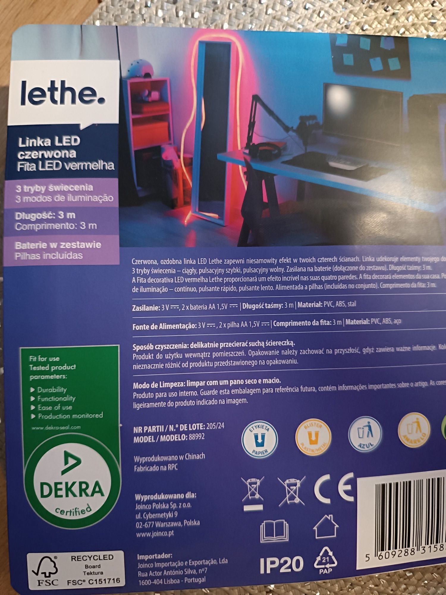 NOWA linia LED z 3 trybami świecenia,w zestawie baterie