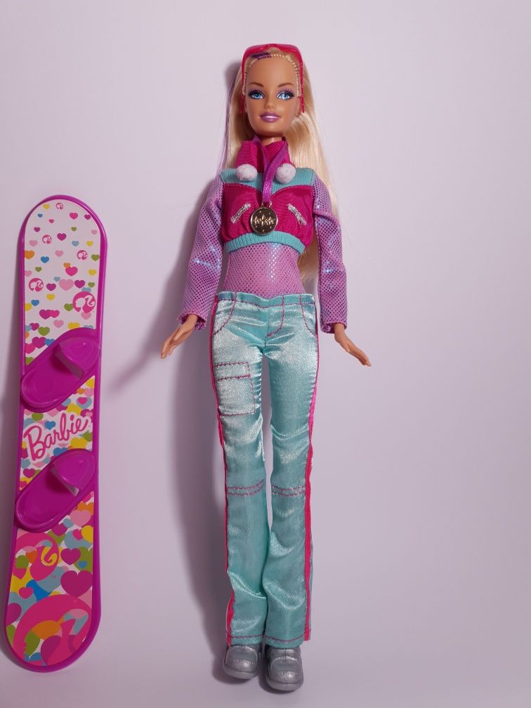 Lalka barbie mattel snowboarder