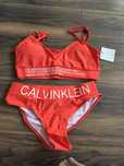 Strój kąpielowy dwuczęściowy Calvin Klein czerwony