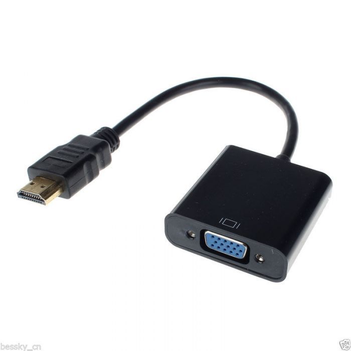 Adaptador / Conversor HDMI 1080p Macho para VGA Fêmea