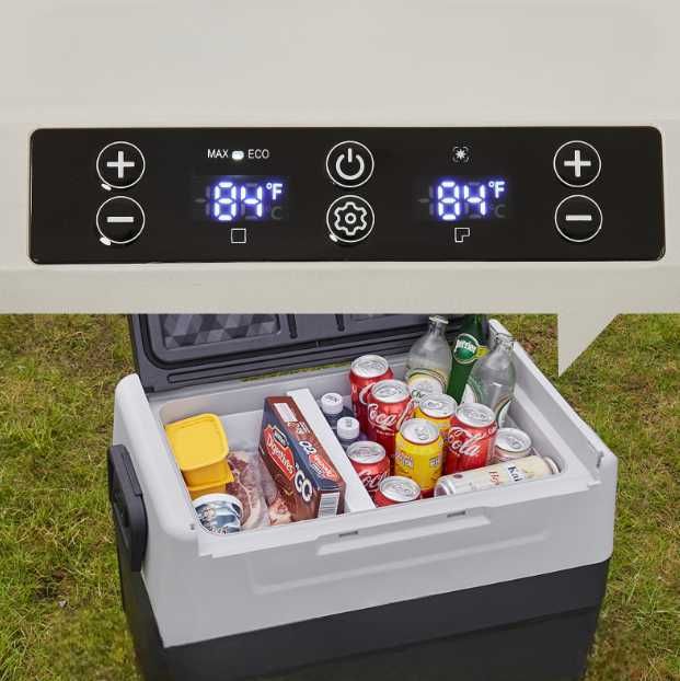 Lodówka Samochodowa Lodówka Kempingowa 35L -Podwójna Strefa 2w1