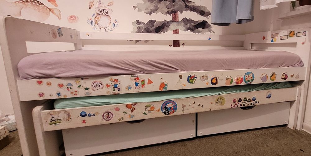 Łóżko piętrowe wysuwane dla 2 osób 160 x 70 cm Lano meble