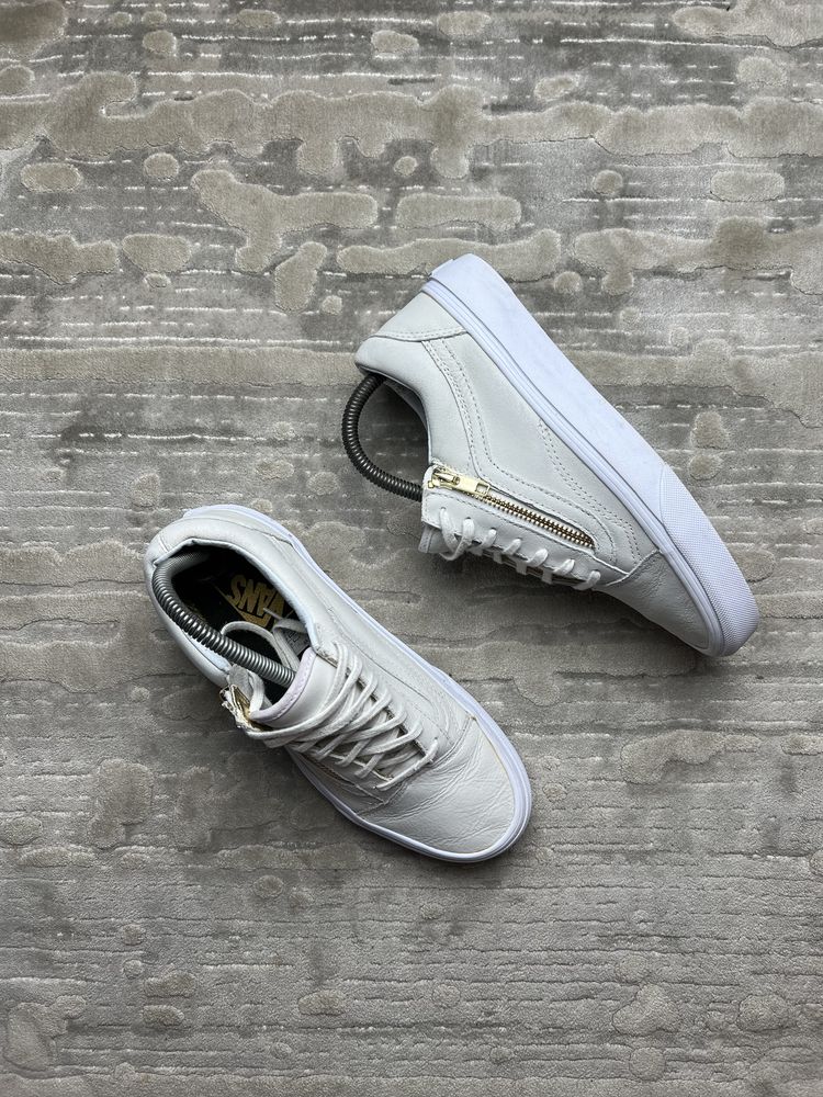 Vans old skool zip кросівки шкіряні ванс венс олд скул жіночі