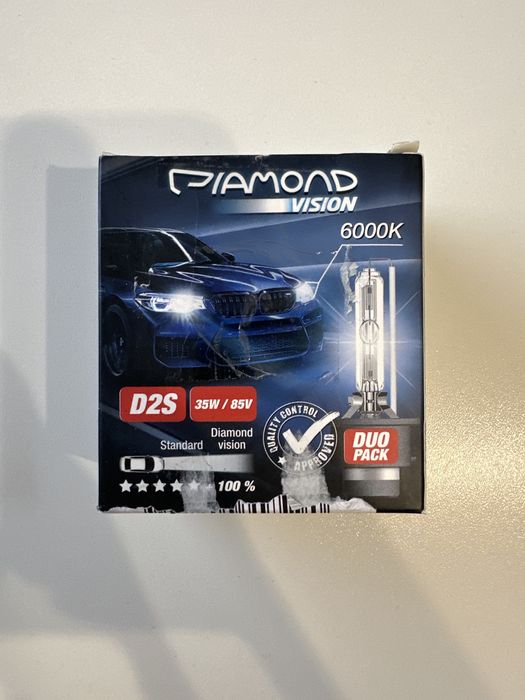 Lâmpadas Xenon Diamond Vision D1S 6000K – Luz Branca Potente (Par 35W)