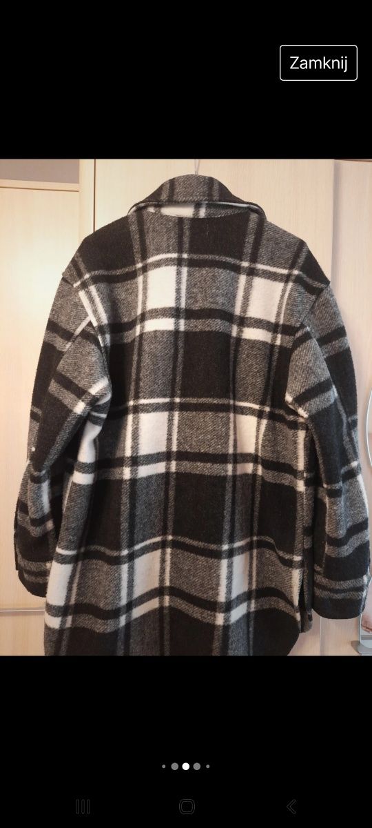 Kurtko-koszulo-bluza w kratę XS/S H&M