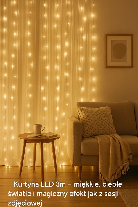 KURTYNA LED 3m _8 trybów świecenia