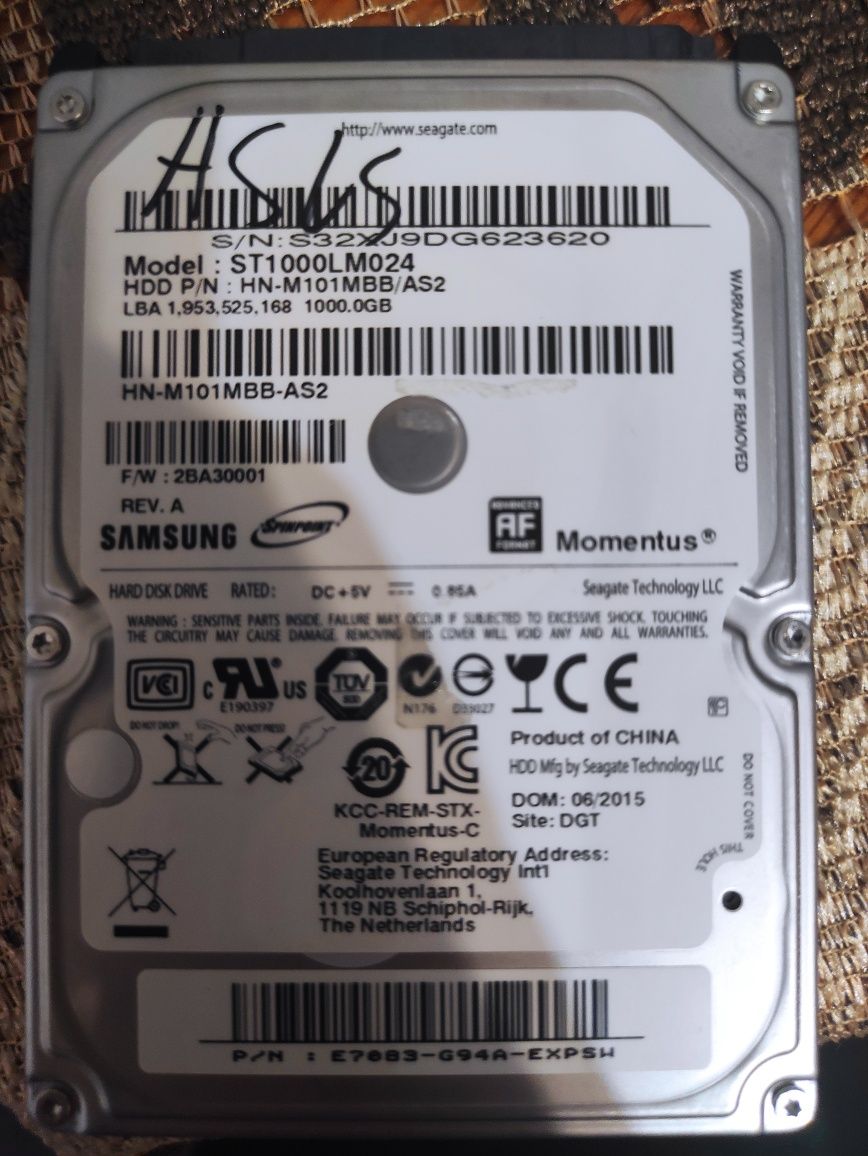 Dysk Twardy Samsung ST1000LM024 1TB SATA II 2,5"