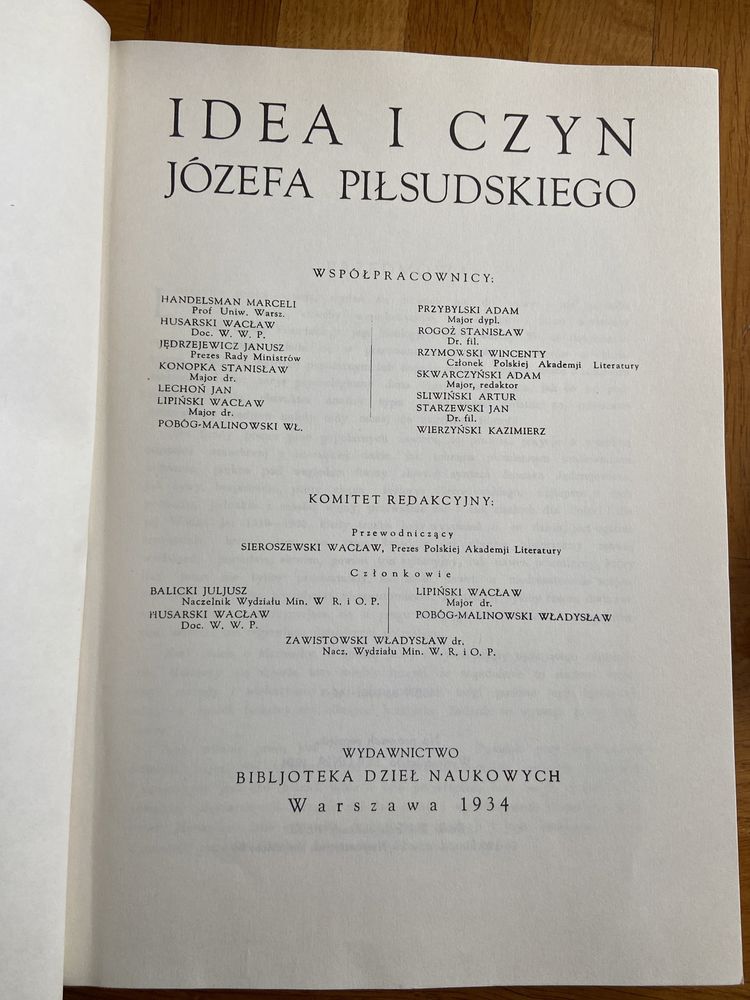 Książka Idea i Czyn Józefa Piłsudskiego