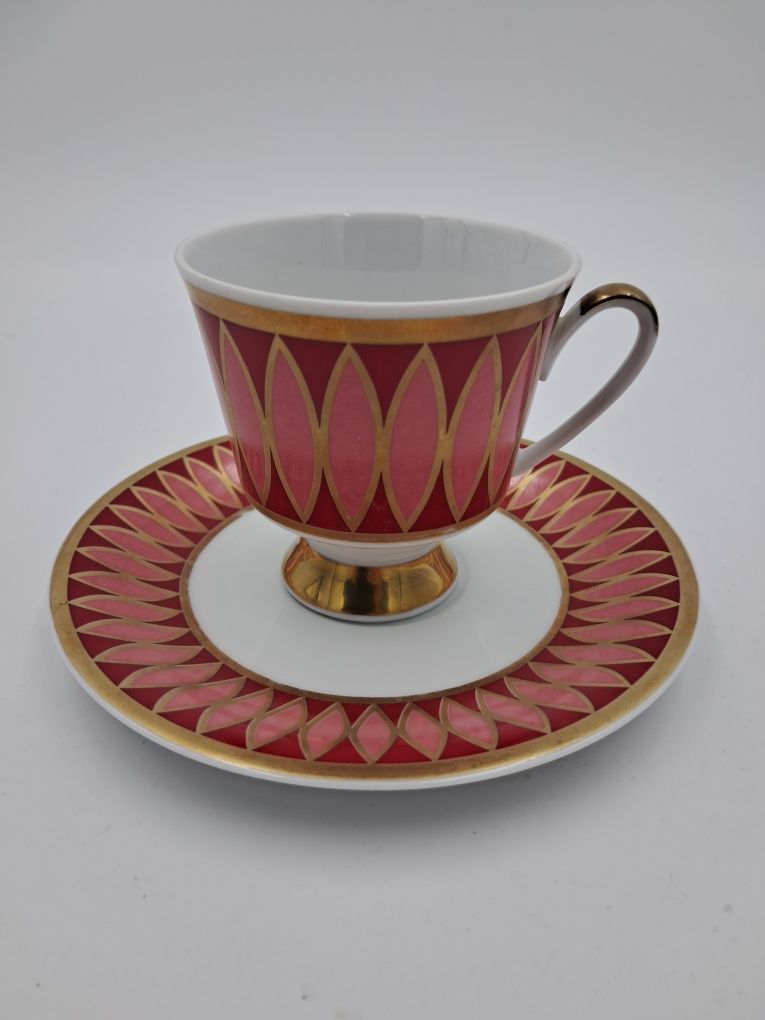 Bavaria Johann Seltmann duo talerzyk I filiżanka porcelana vintage