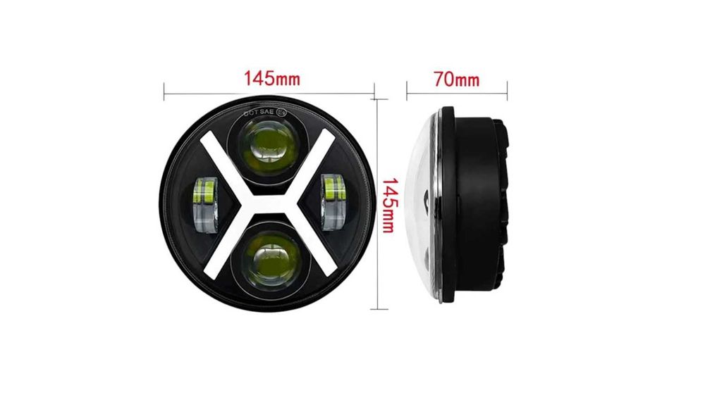 Фари LED ВАЗ 2101, 2121, ГАЗ, УАЗ, Камаз, іномарки, мото 30W, 60W, 80W