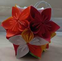 Zabawka na choinkę origami (bombki) - handmade