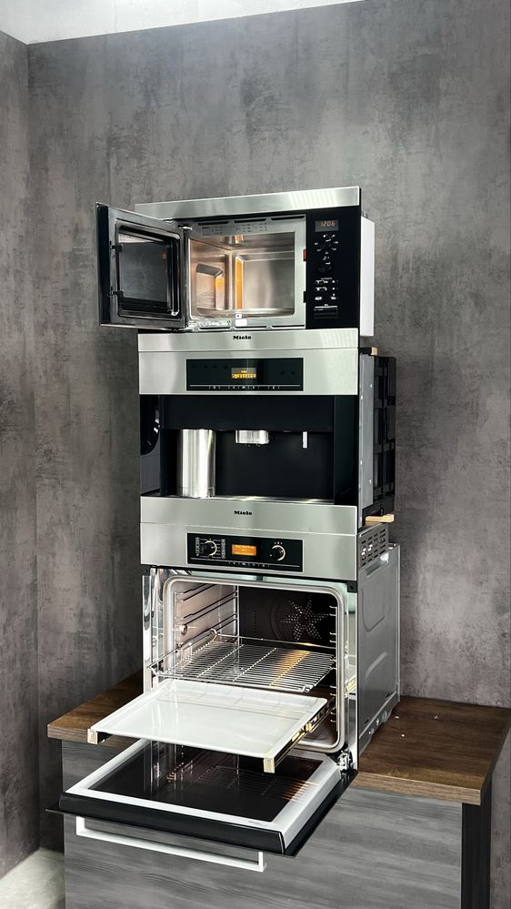 3в1 КОМПЛЕКТ духовой шкаф Miele H5461B кофемашина CVA5060 СВЧ M8160