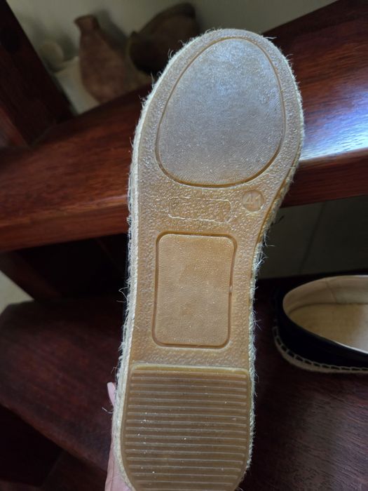 Buty czarne skórzane damskie espadryle rozmiar 40