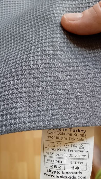 Marynarka młodzieżowa chłopięca szara nowa