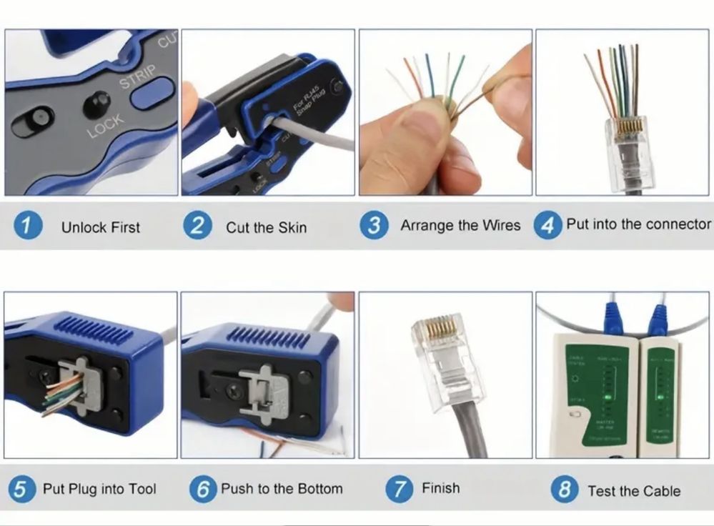 Alicate RJ45 cat. 6E