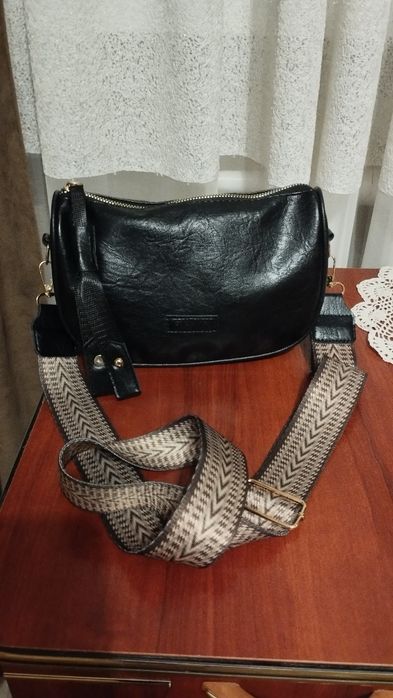Жіноча сумка через плече, кросбоди.НОВА.Жіноча чорна сумка.