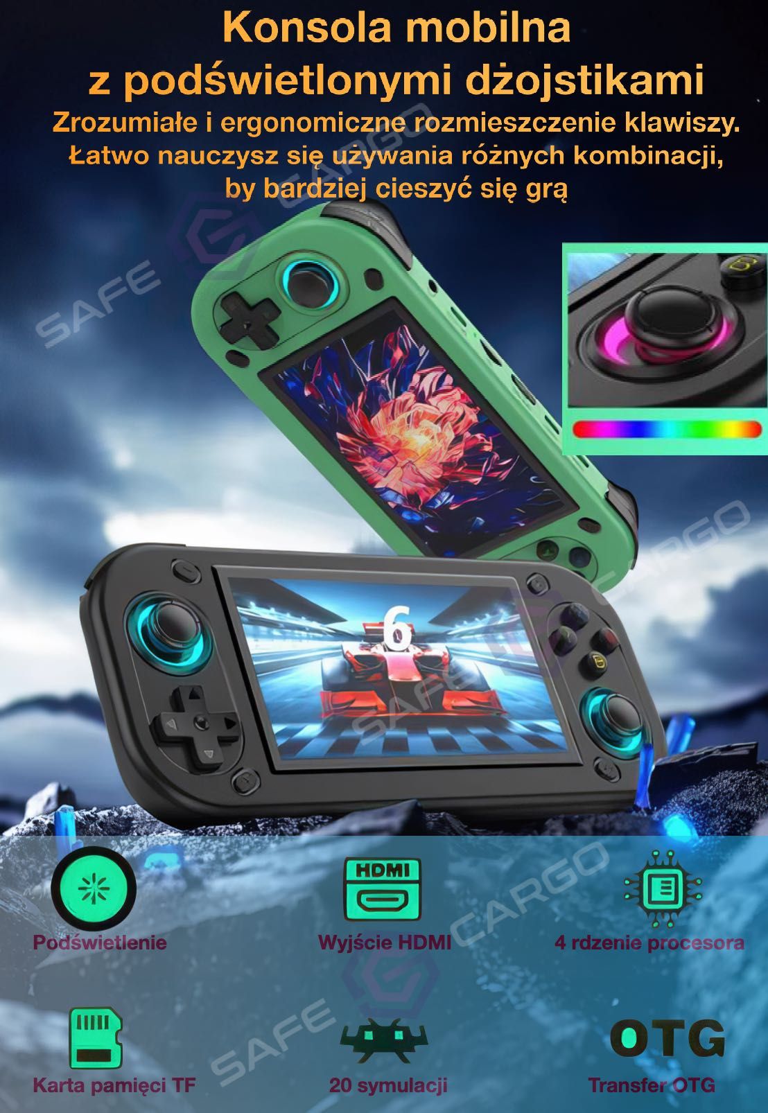 Konsola do Gier R43S –NOWOŚĆ / 4,3" – 64GB – 14000 Gier HDMI Retro